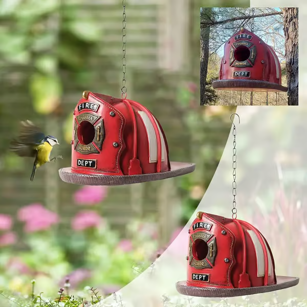 【Official Brand Store】🔥Last 4 hours Sale: Save 50% -Firefighter-Themed Birdhouse