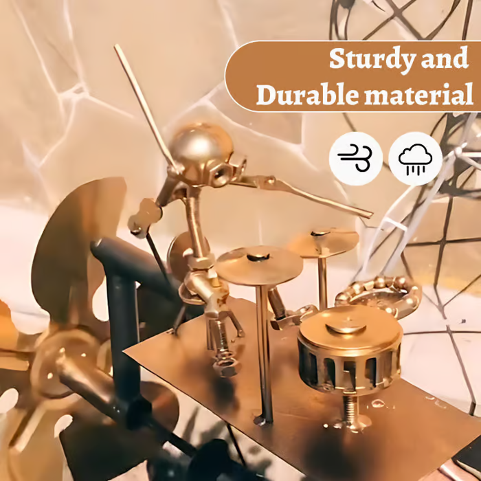 🔥Last Day 57% OFF🥁Handmade Metal Rock Band Windmill🎁(Includes a 70cm bracket)