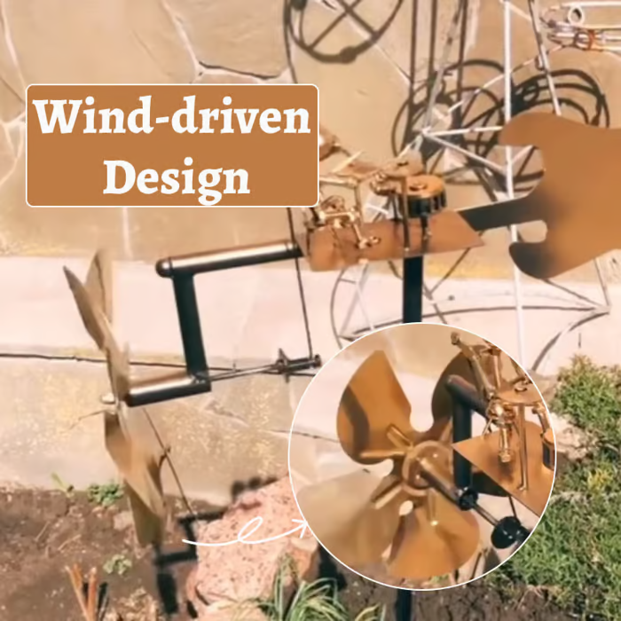 🔥Last Day 57% OFF🥁Handmade Metal Rock Band Windmill🎁(Includes a 70cm bracket)