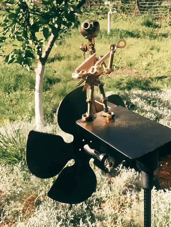 🔥Last Day 57% OFF🥁Handmade Metal Rock Band Windmill🎁(Includes a 70cm bracket)