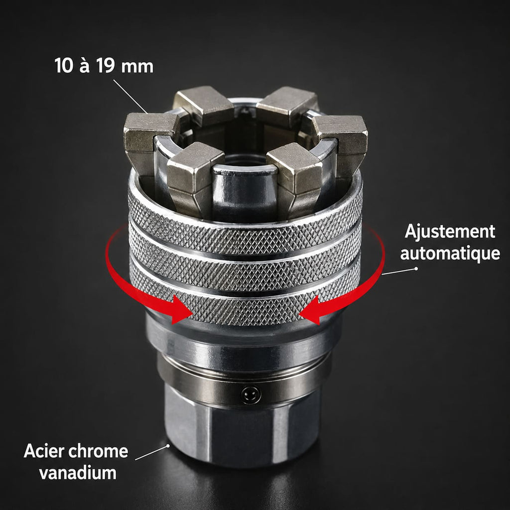 Douille Universelle Auto-Ajustable 10-19 mm