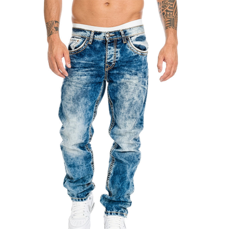 Men's Fashion Stretch Jeans,Minimalist Style Suitable For Summer, Emo Style