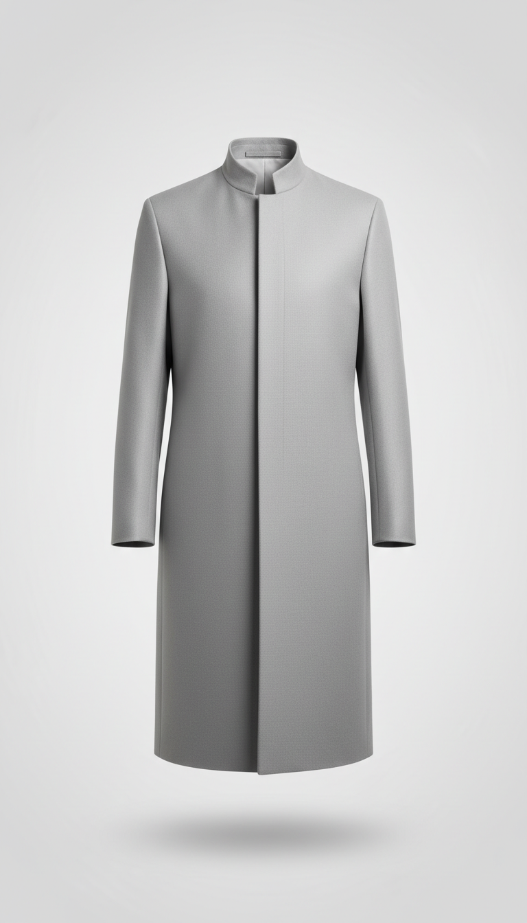 Cloud Silver Minimalist Overcoat