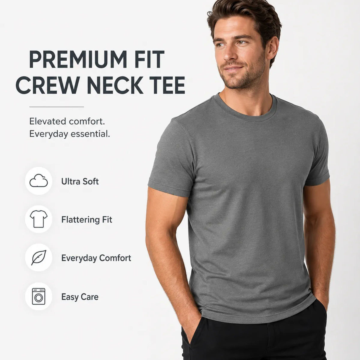 👕 LIMITED-TIME 50% OFF! ✨ Men’s Short Sleeve Crew Neck T-Shirts