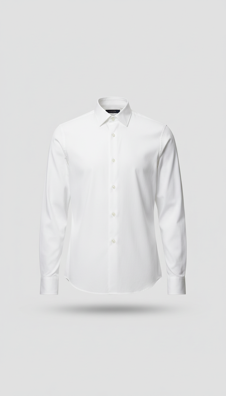 White Cotton Twill Shirt